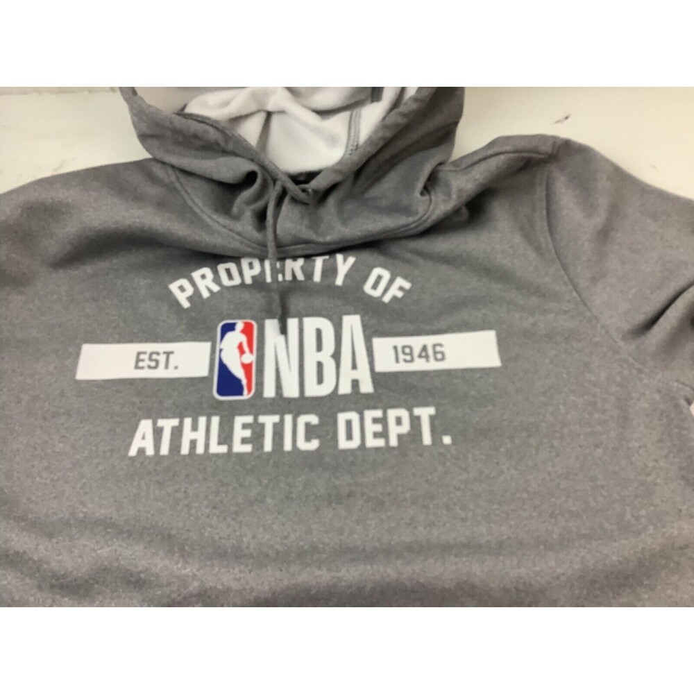 NBA Mens Athletic Dept. M Hoodie Gray Sweatshirt Fleece Long-sleeves
